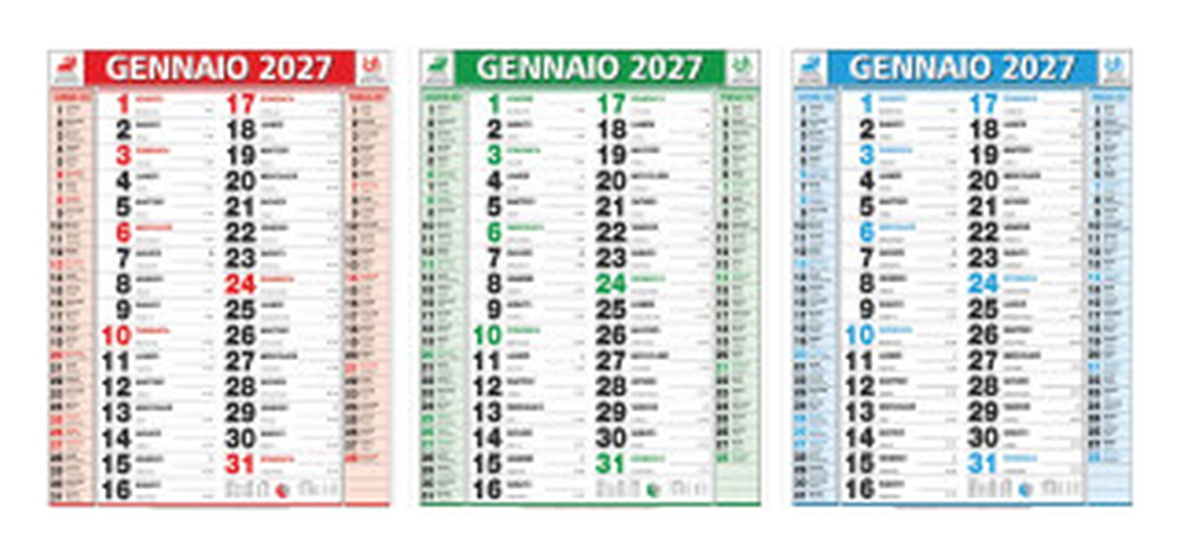 Calendario Olandese da parete cm 28,8x47