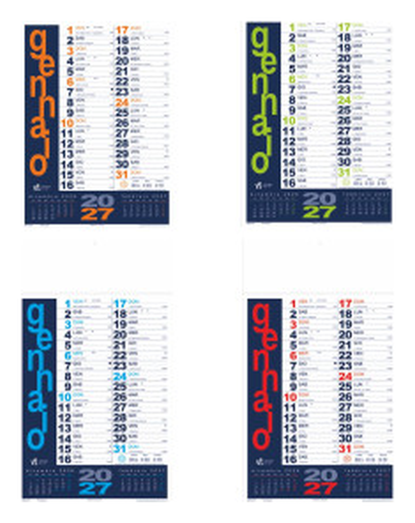Calendario Olandese da parete cm 31x53