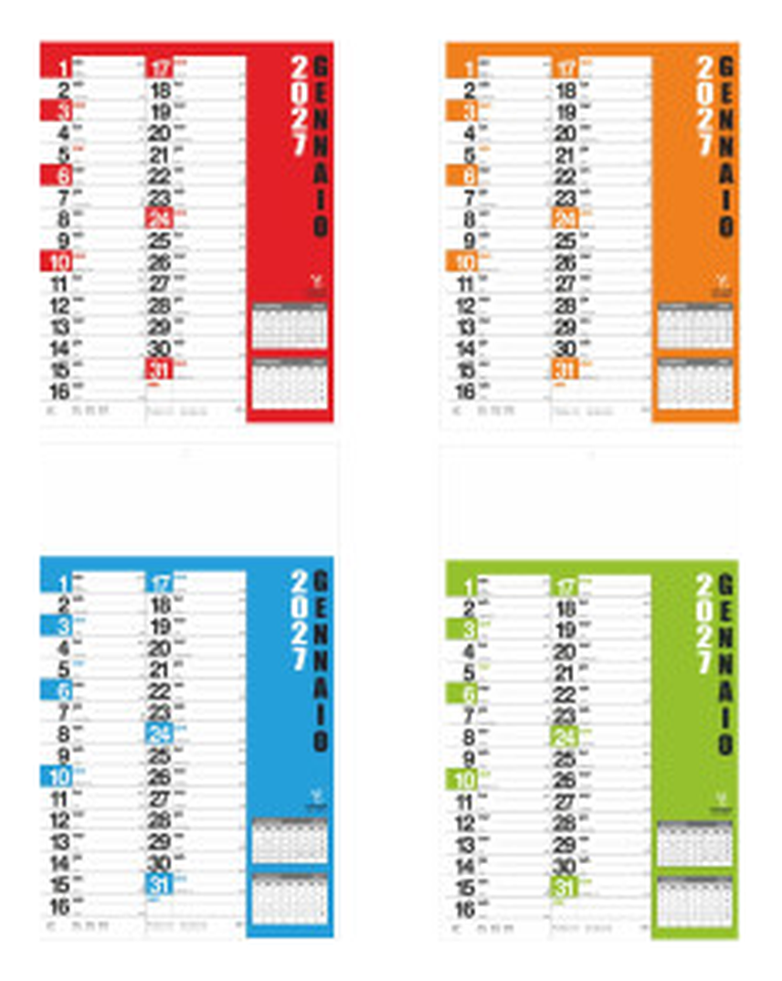 Calendario Olandese da parete cm 28,8x47