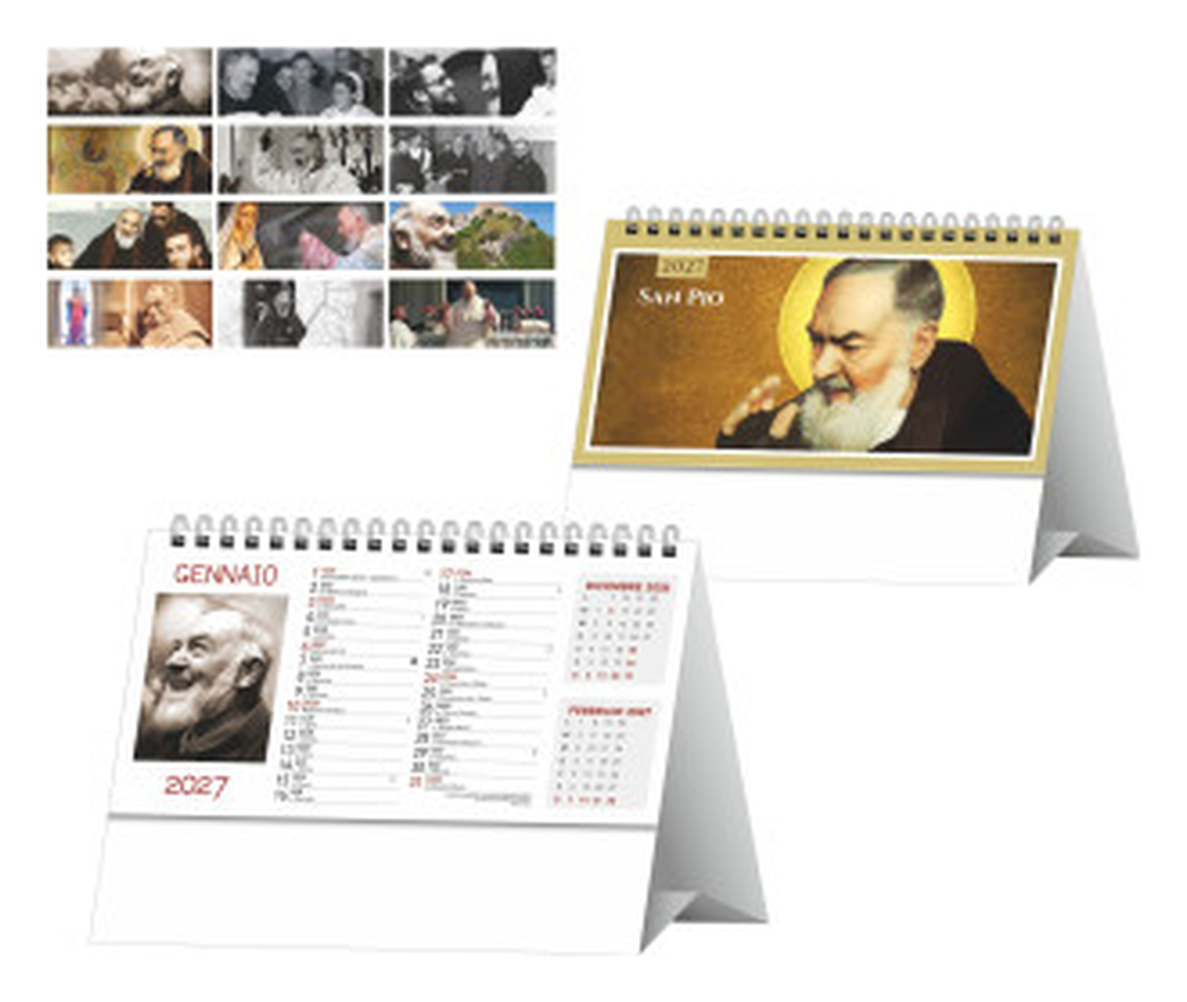 Calendario da tavolo cm 19x14,5 - San Pio