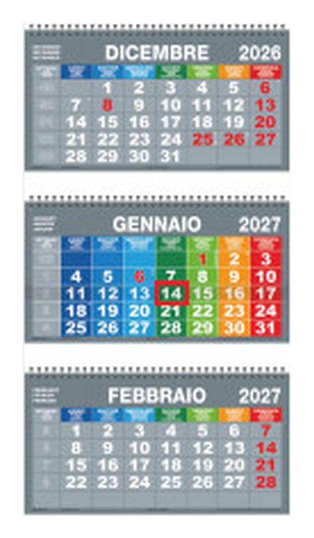 Calendario Trittico cm 31x20