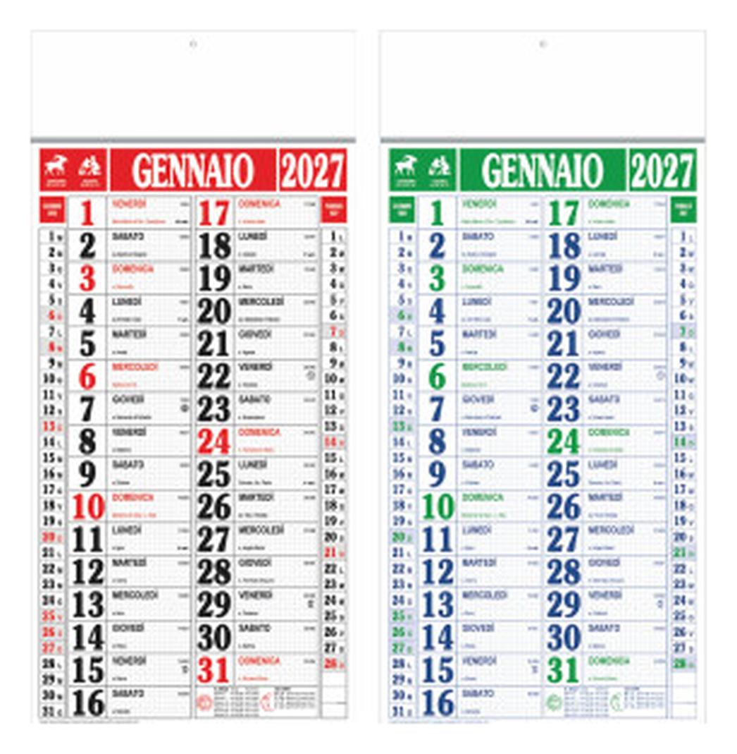 Calendario Olandese da parete  cm 33x70