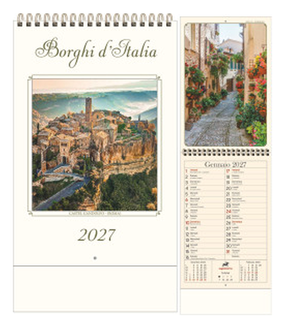 Calendario Illustrato Anticato cm 15,5x30