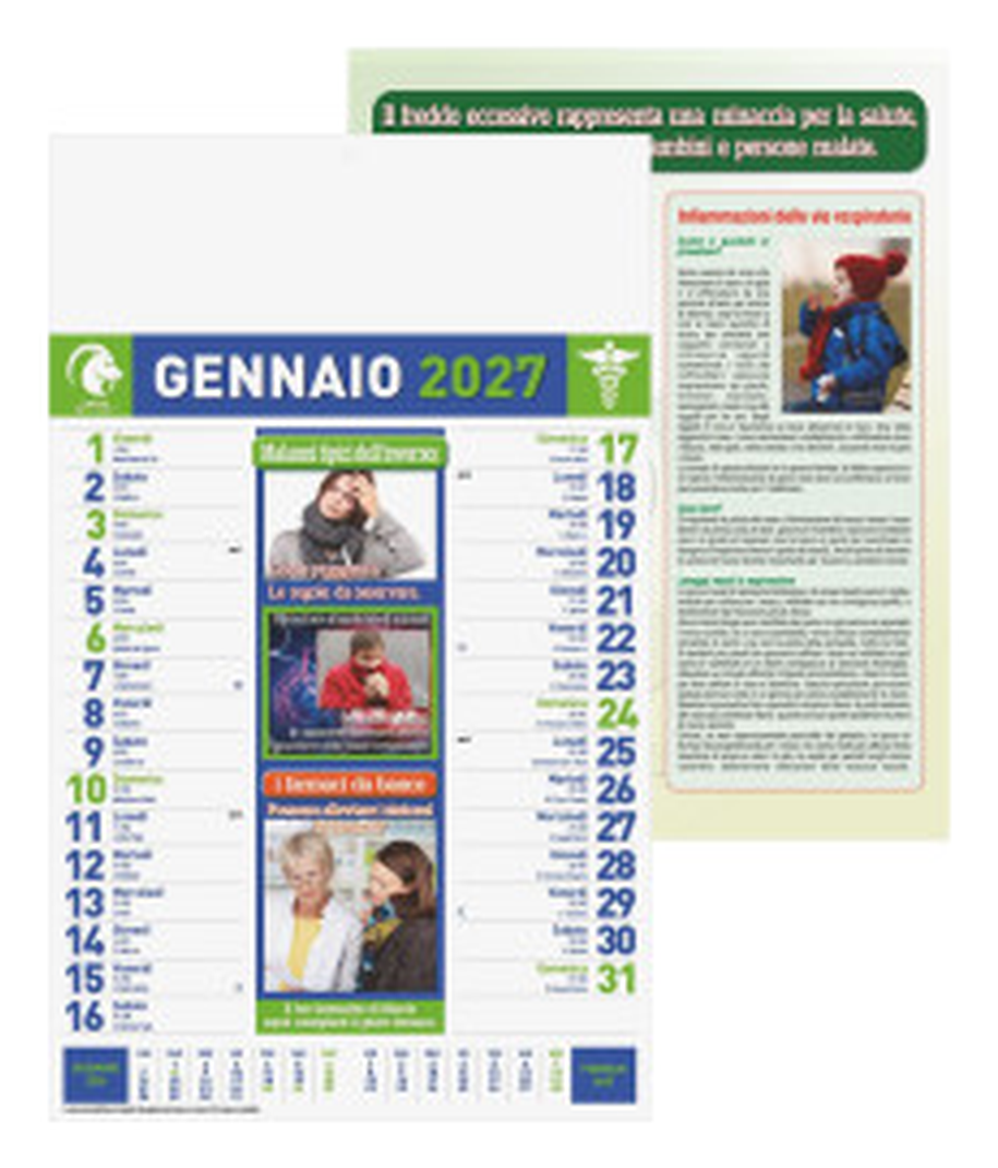 Calendario Illustrato da parete 28,8x47