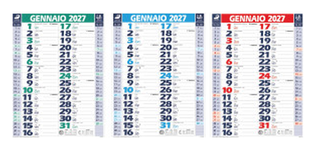 Calendario Olandese da parete cm 28,8x47