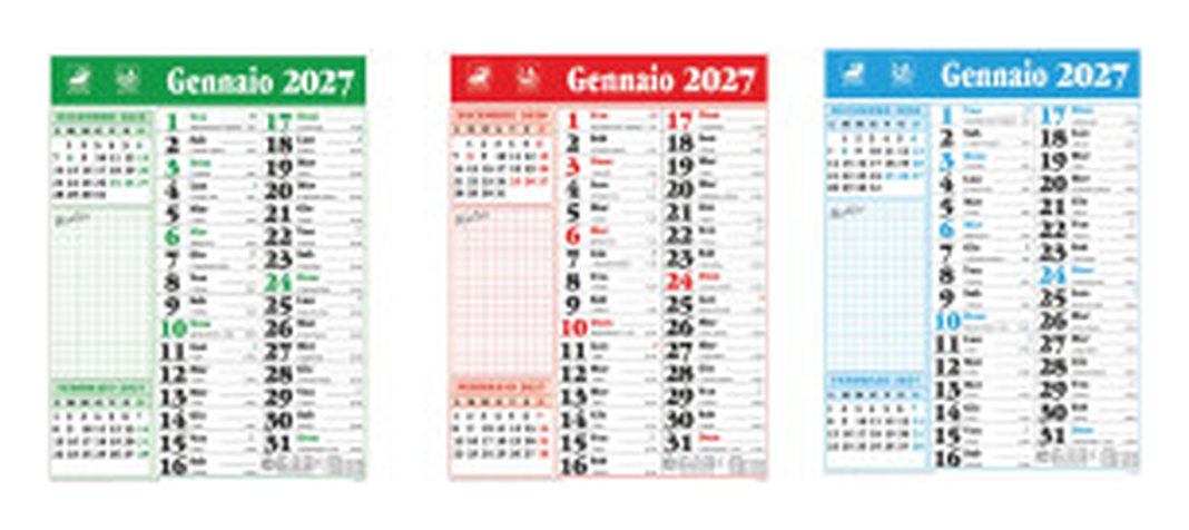 Calendario Olandese da parete cm 28,8x47