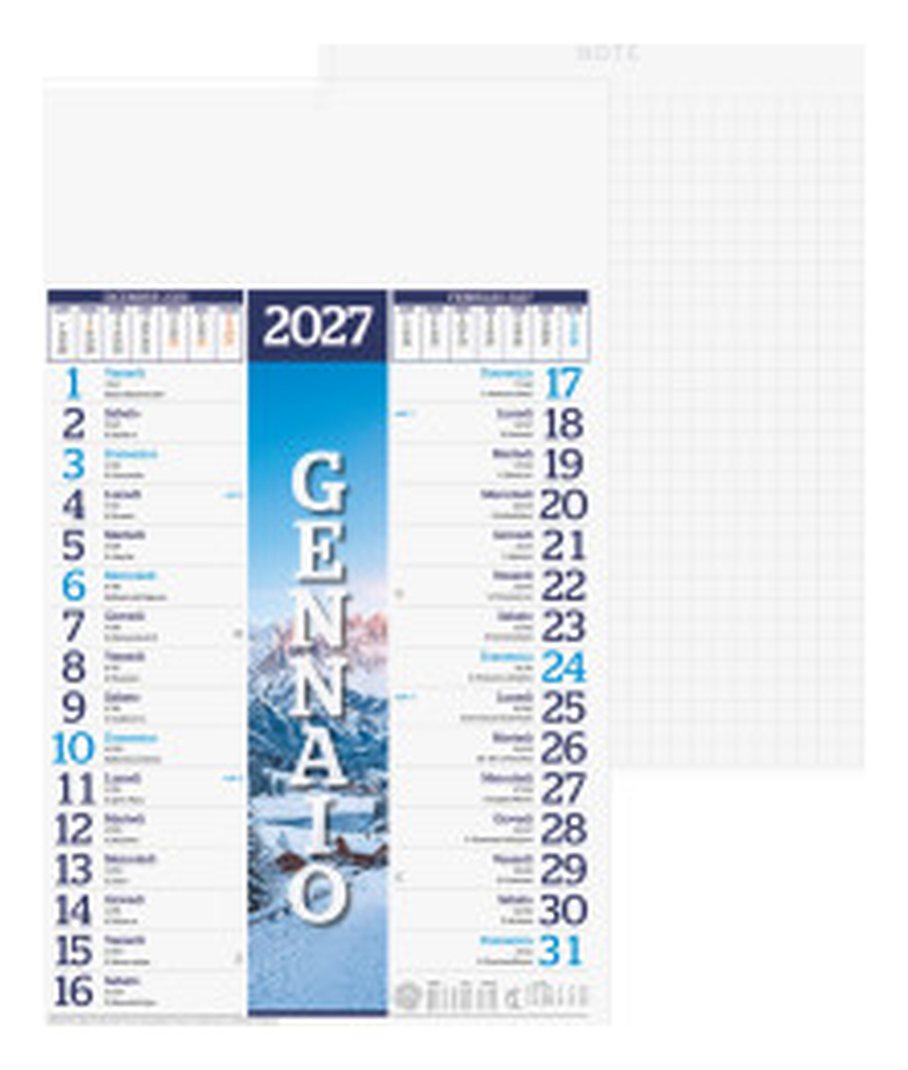 Calendario Illustrato da parete cm 28,8x47 - Quattro stagioni