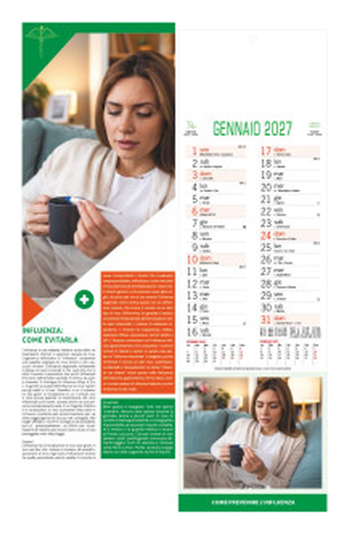 Calendario Illustrato Silhouette cm 14x47 - Farmacia
