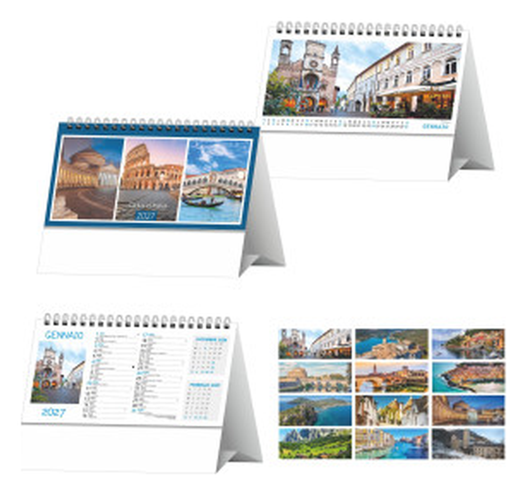 Calendario da tavolo cm 19x14,5 - Paesaggi e città