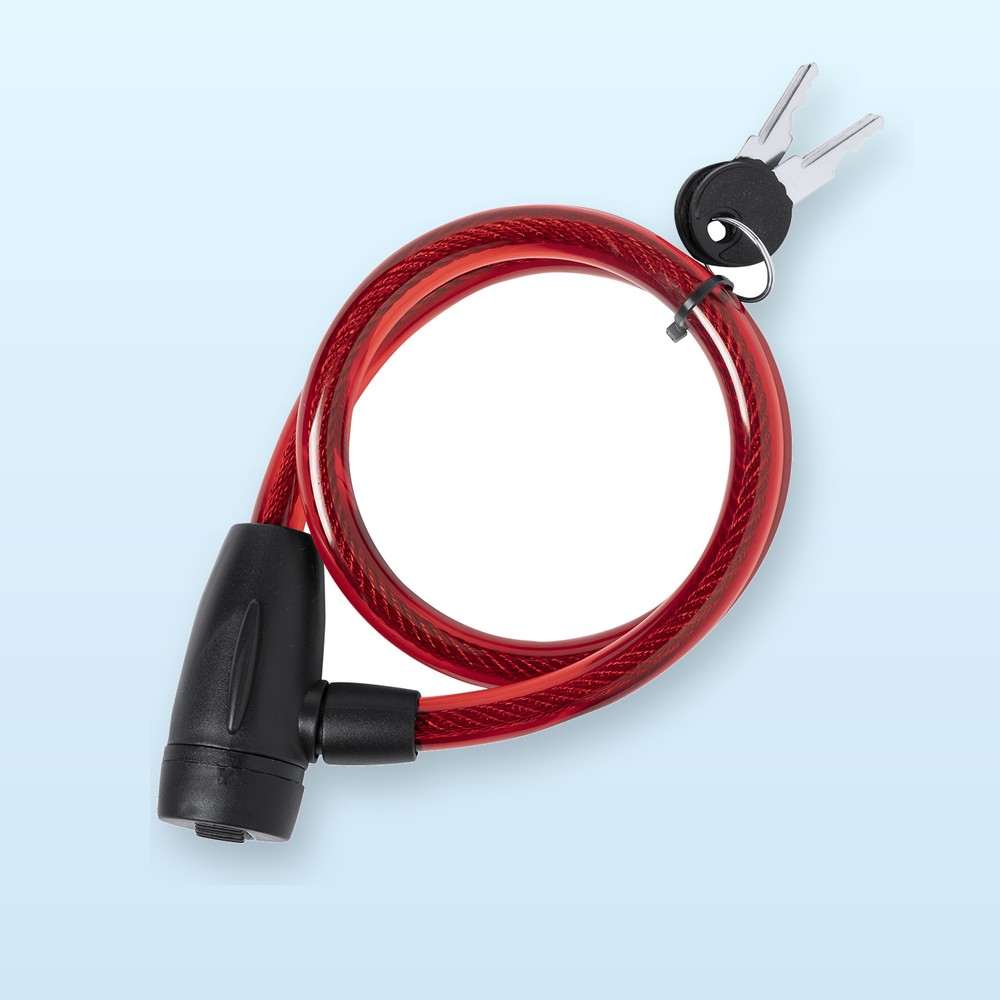 lucchetto bicicletta - rosso - nero