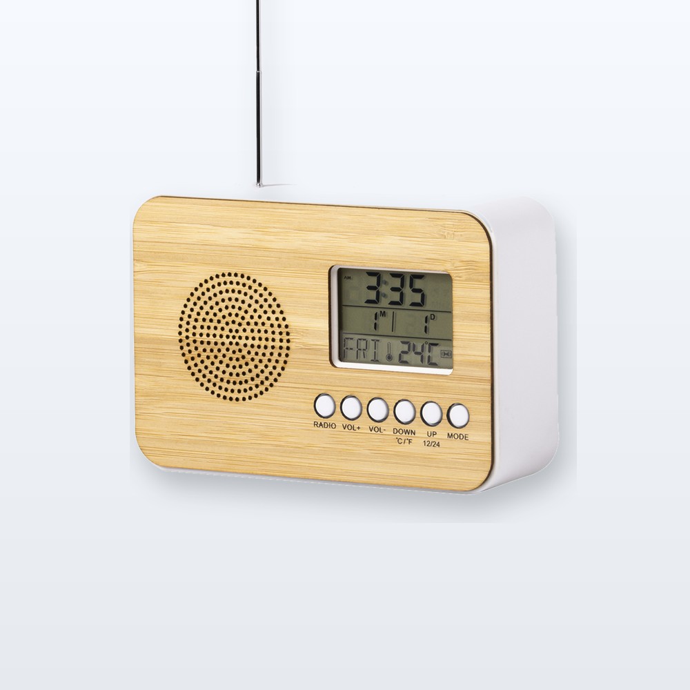 orologio e radio da tavolo - naturale