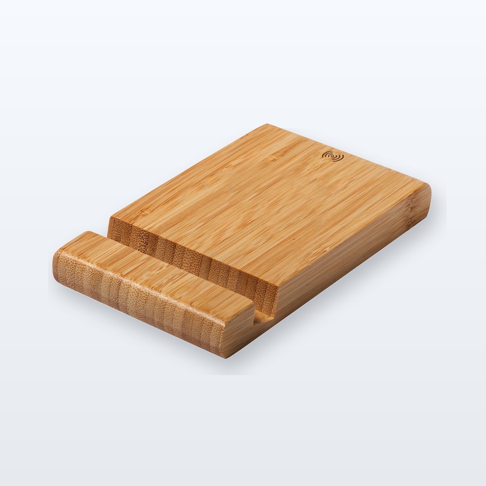 Caricabatteria wireless con supporto portacellulare - naturale
