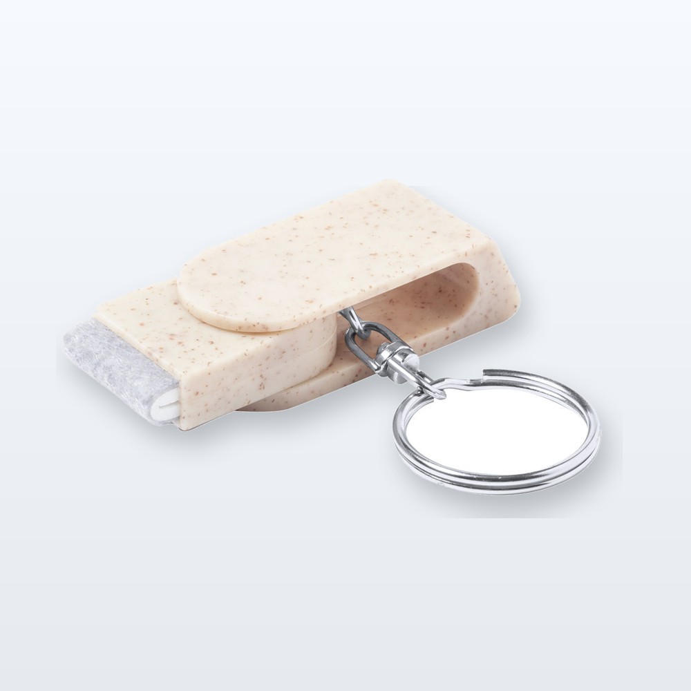 Portachiavi con supporto cellulare - naturale