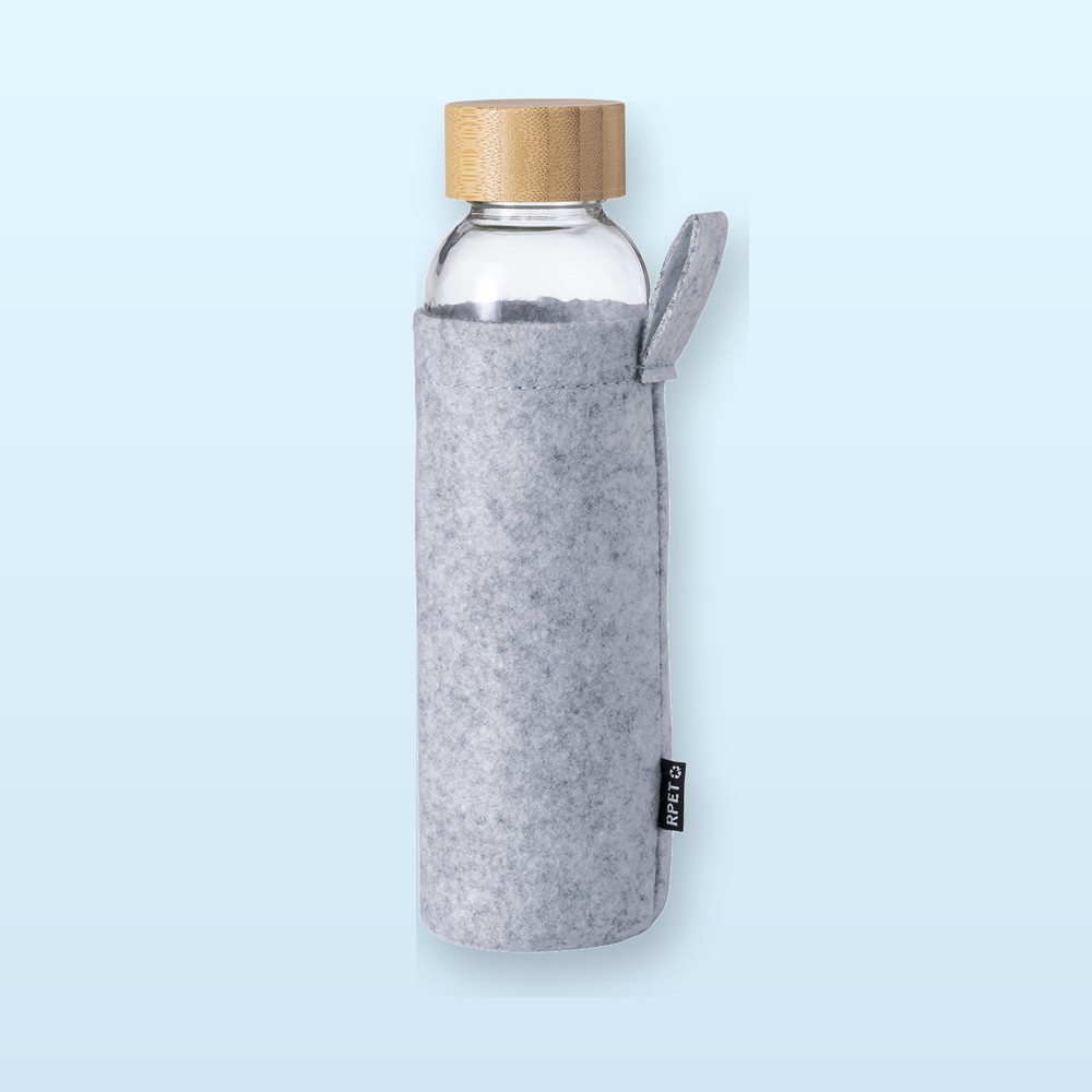 Borraccia in vetro - grigio scuro