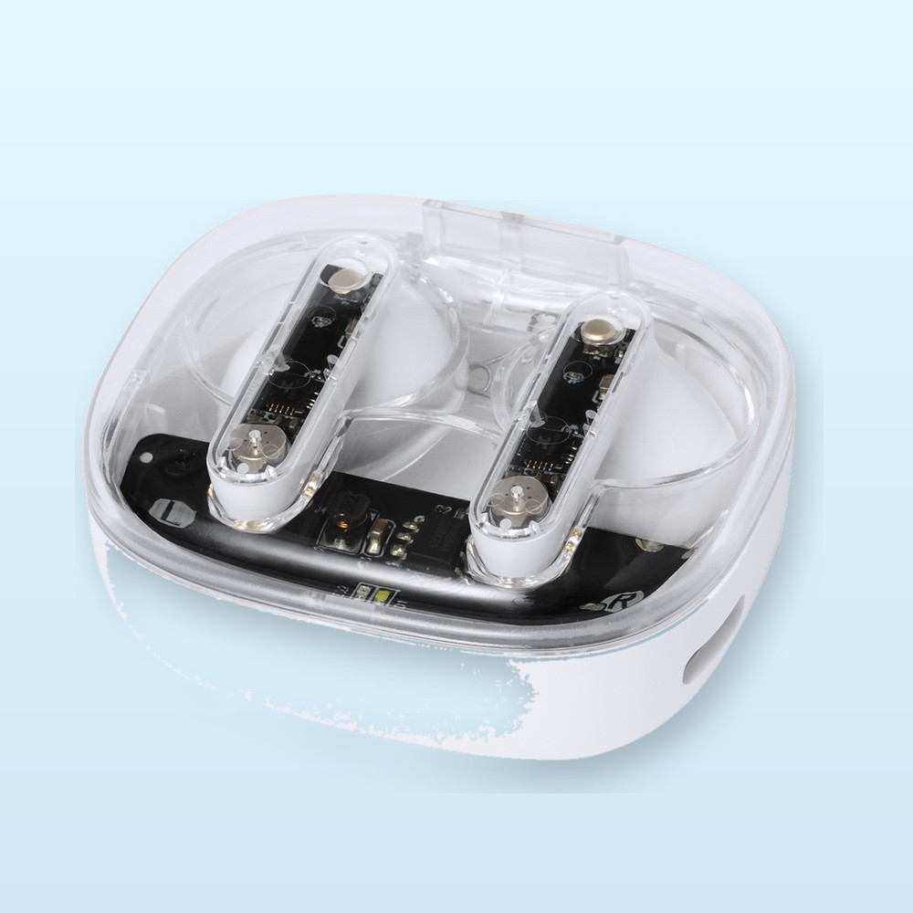 auricolari wireless trasparenti - bianco