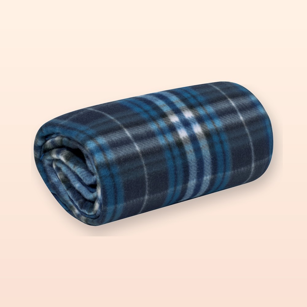 Coperta in pile RPET - blu
