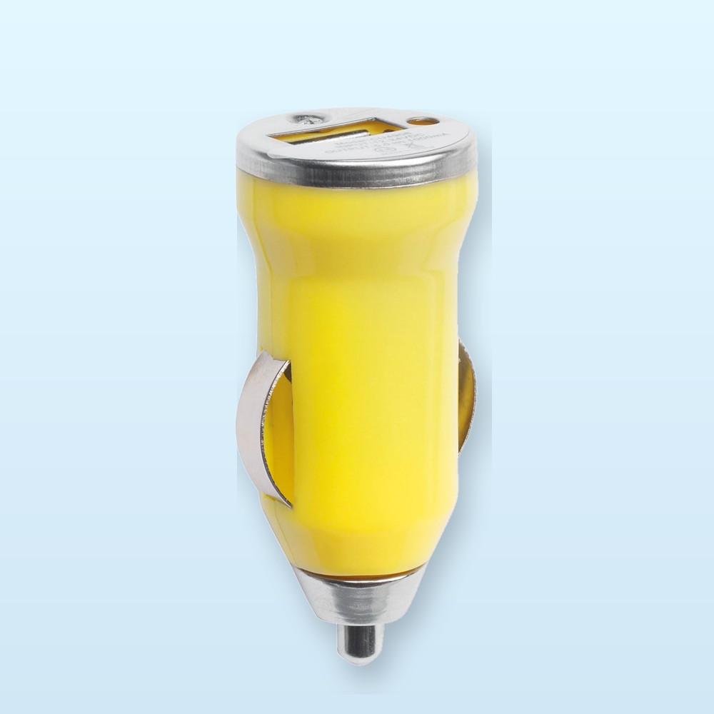 caricabatterie USB da auto - giallo