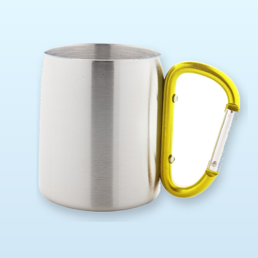 Tazza in acciaio - giallo - argento
