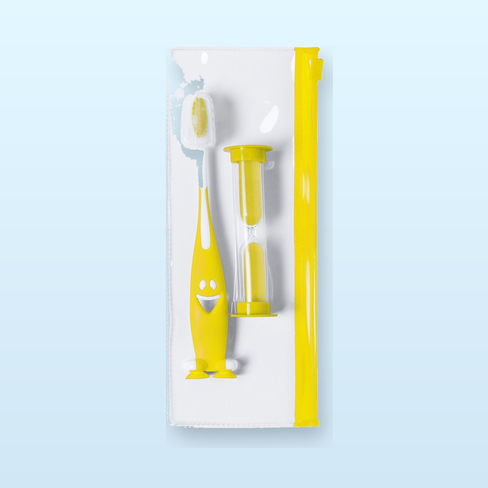 set spazzolino da denti - giallo