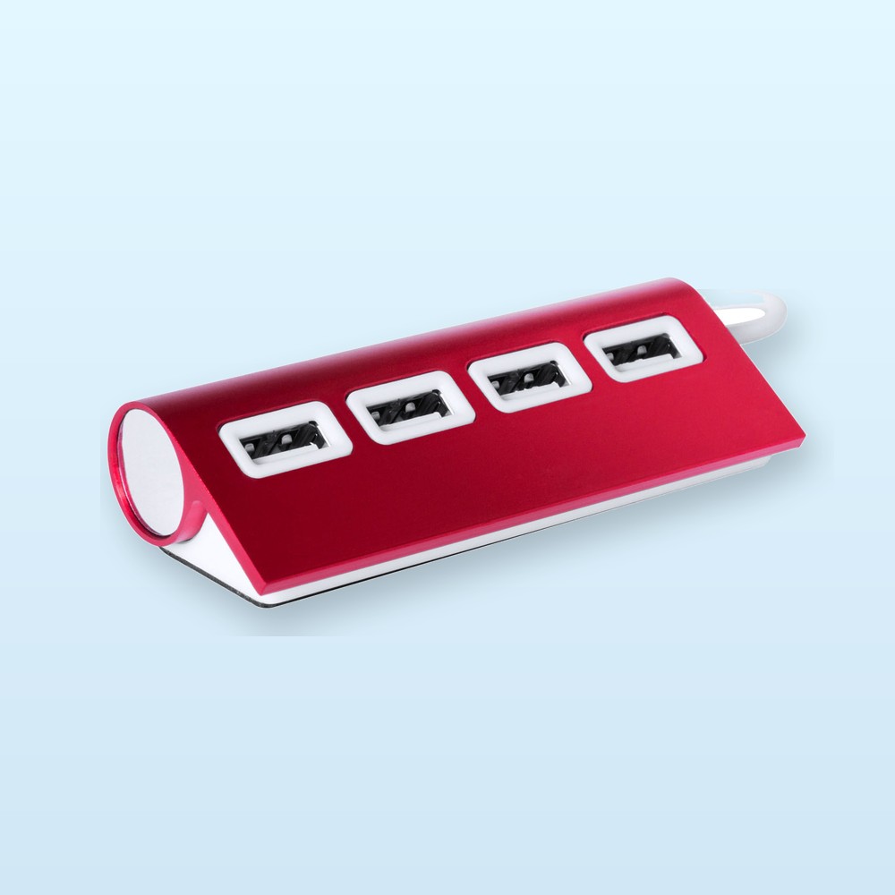 hub USB - rosso - bianco