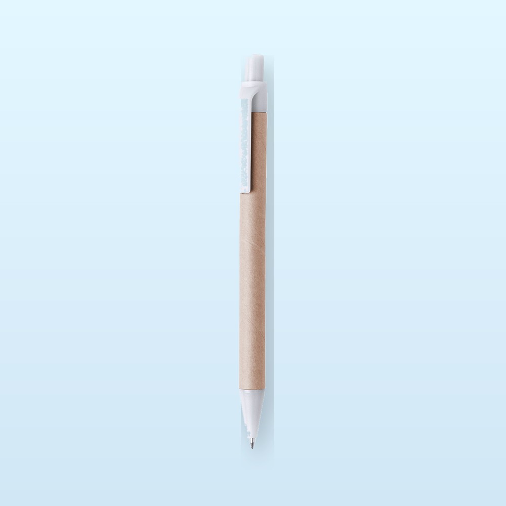 penna a sfera - bianco - naturale