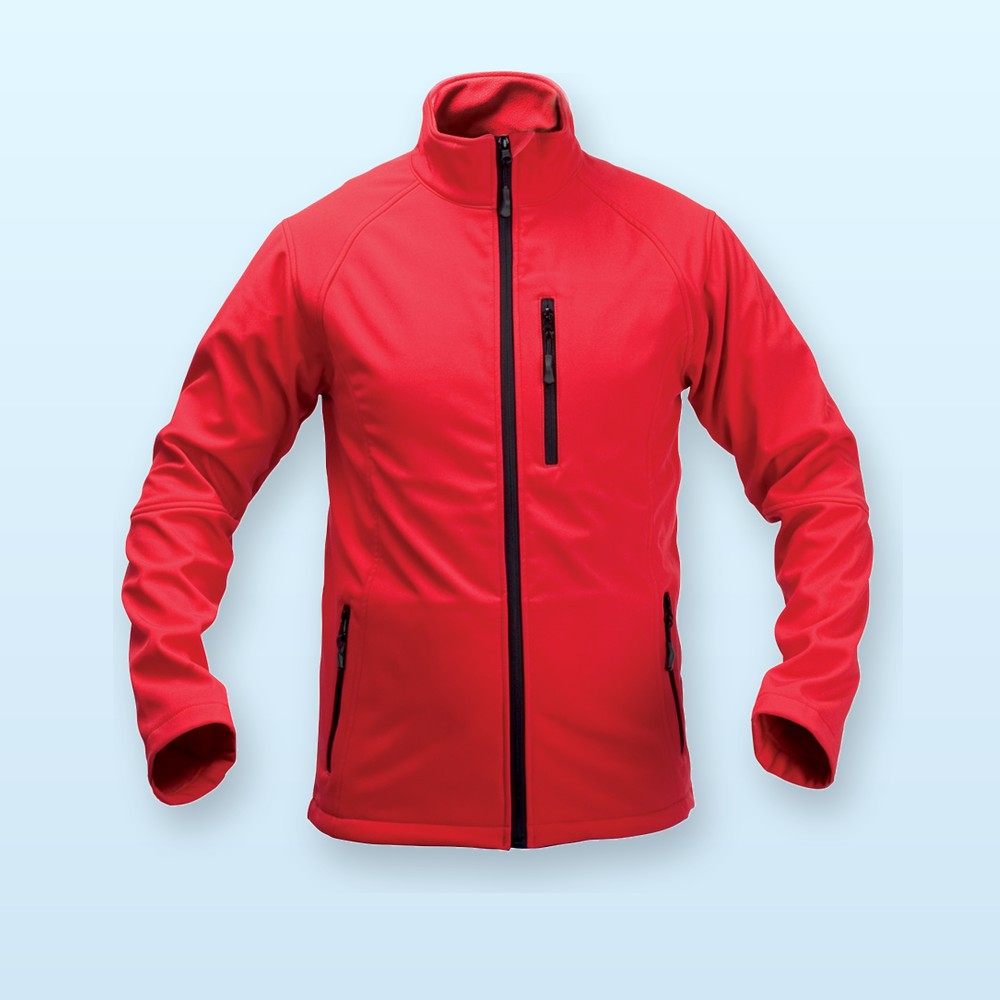 softshell - rosso - nero - S