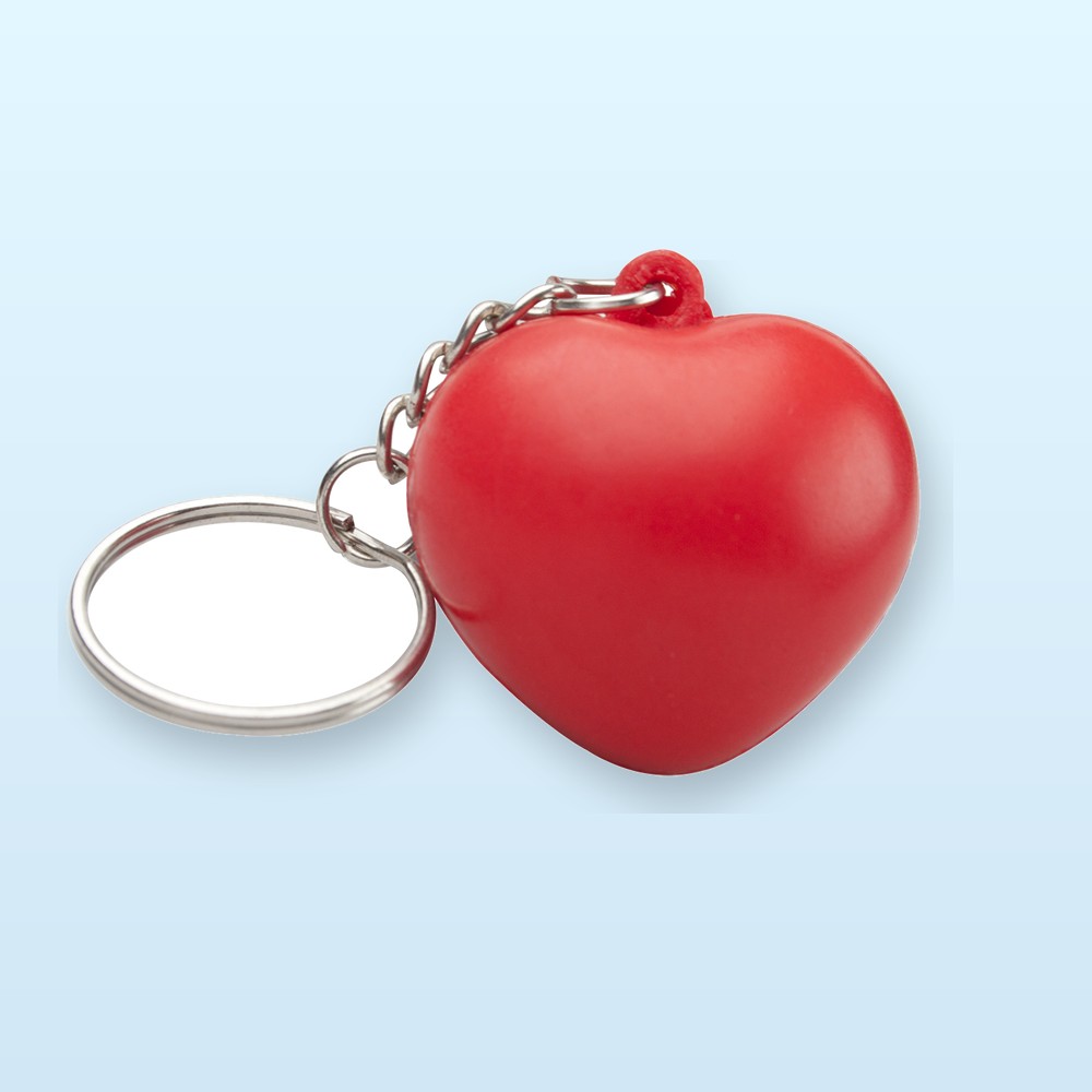palla antistress con portachiavi - rosso