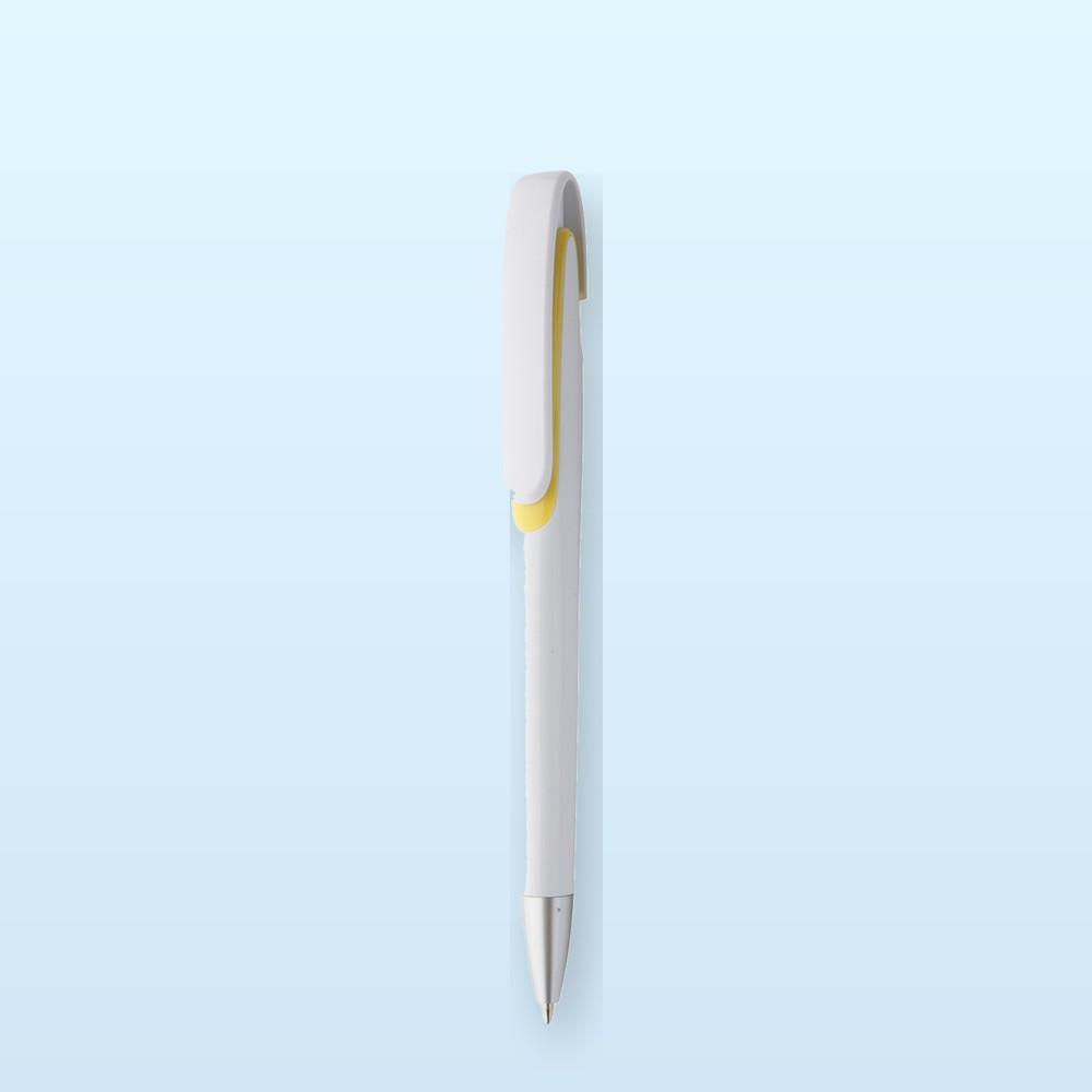 penna a sfera - giallo - bianco