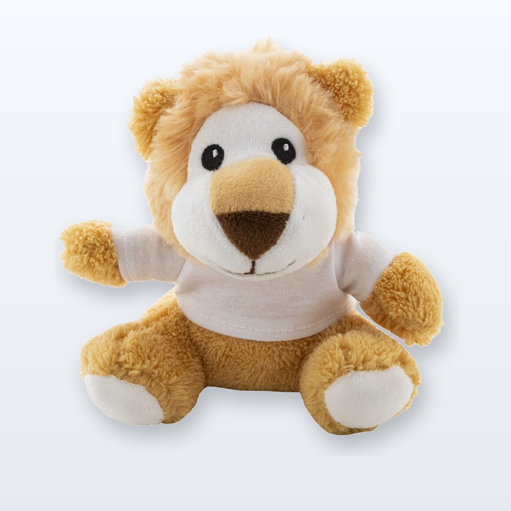 Peluche in RPET, leone - marrone