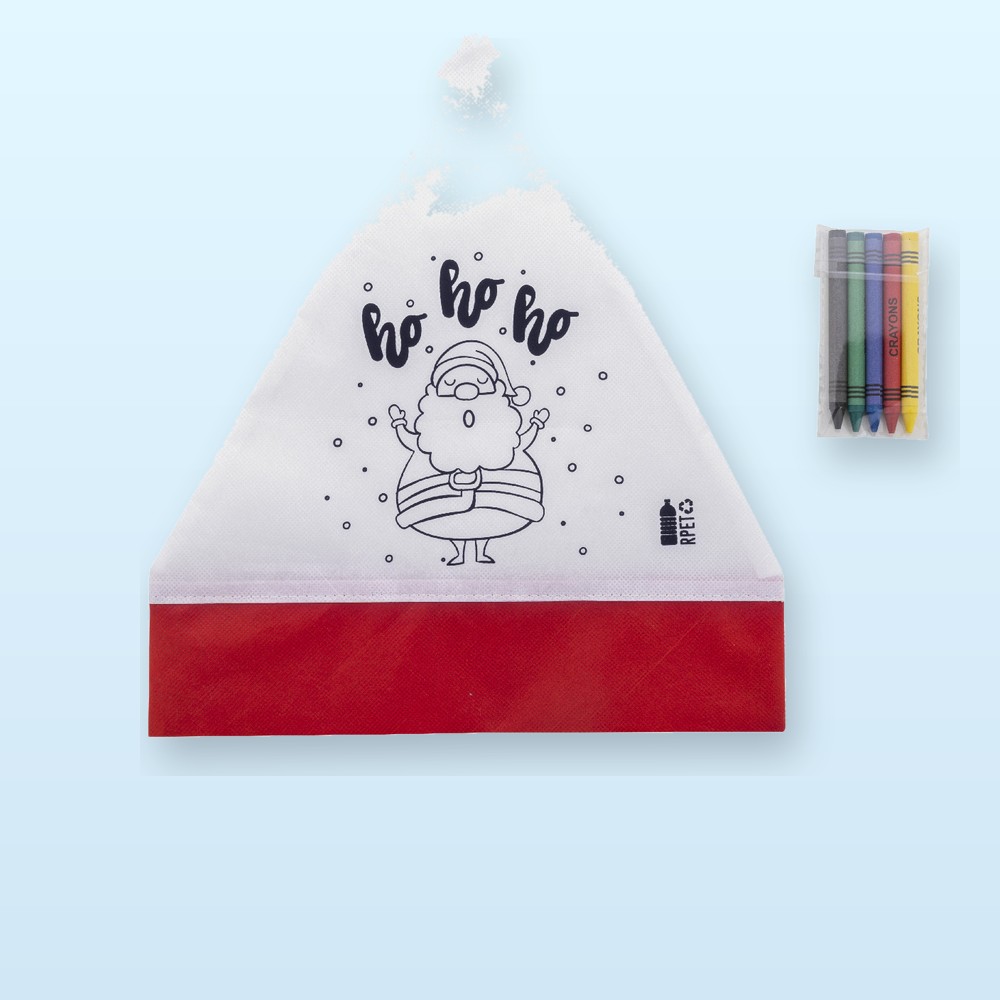 Cappello Babbo Natale da decorare - bianco