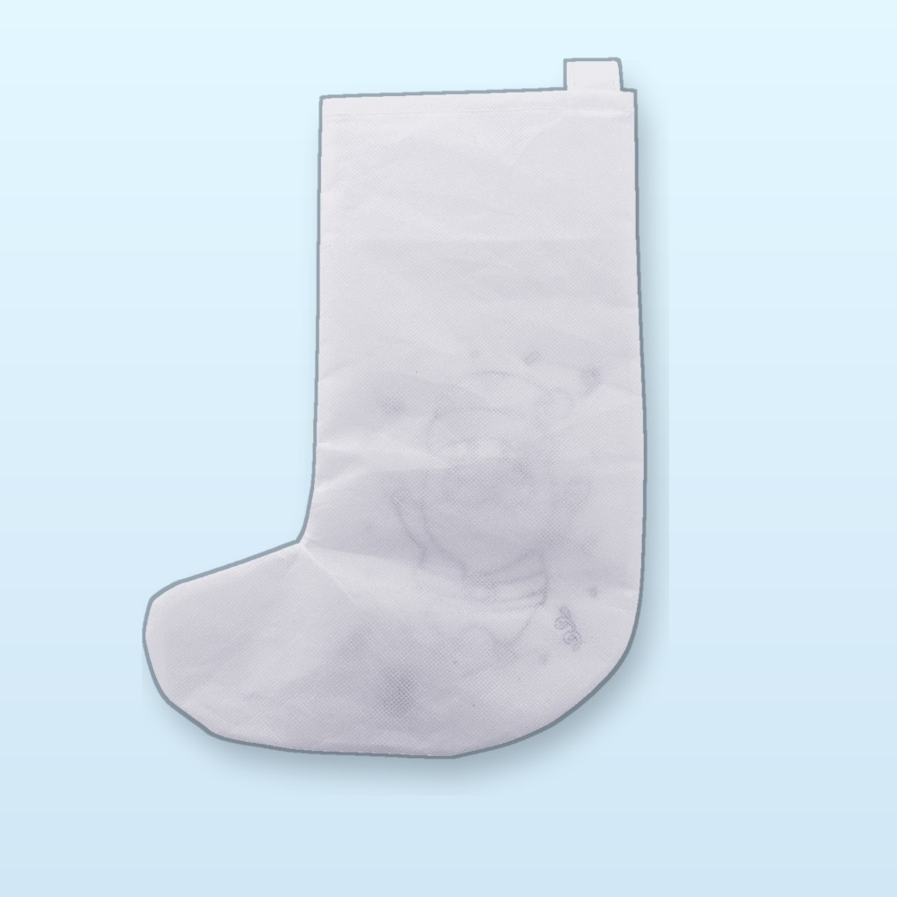 Calza natalizia da decorare - bianco