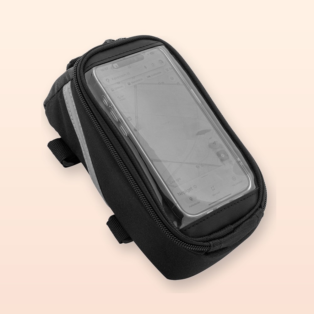 borsa in RPET portacellulare da bicicletta - nero