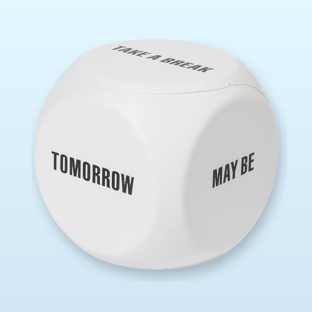 Cubo antistress "Decision Maker" - bianco