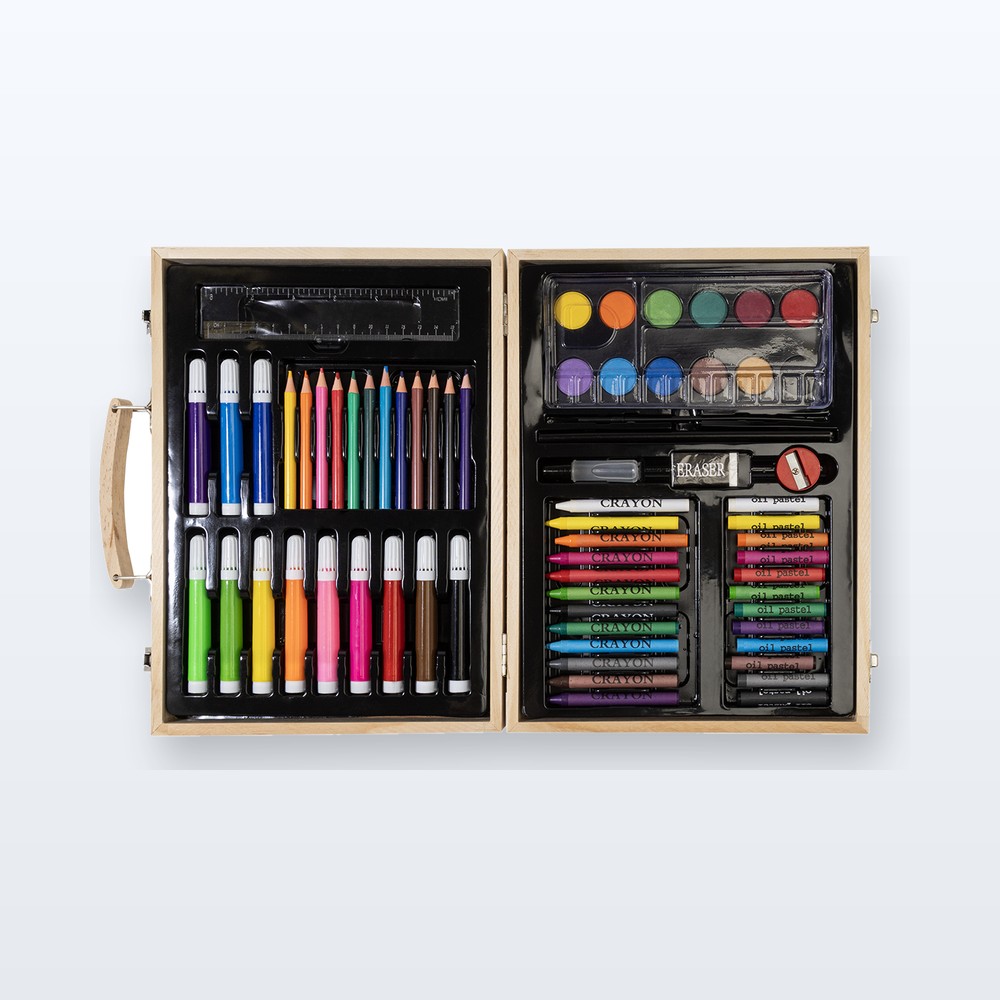 set completo per disegnare e dipingere - naturale
