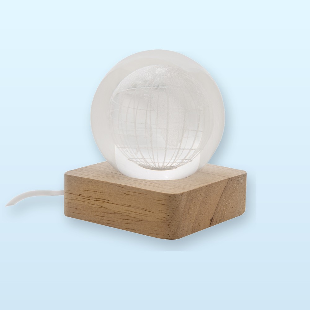Sfera luminosa in vetro - trasparente