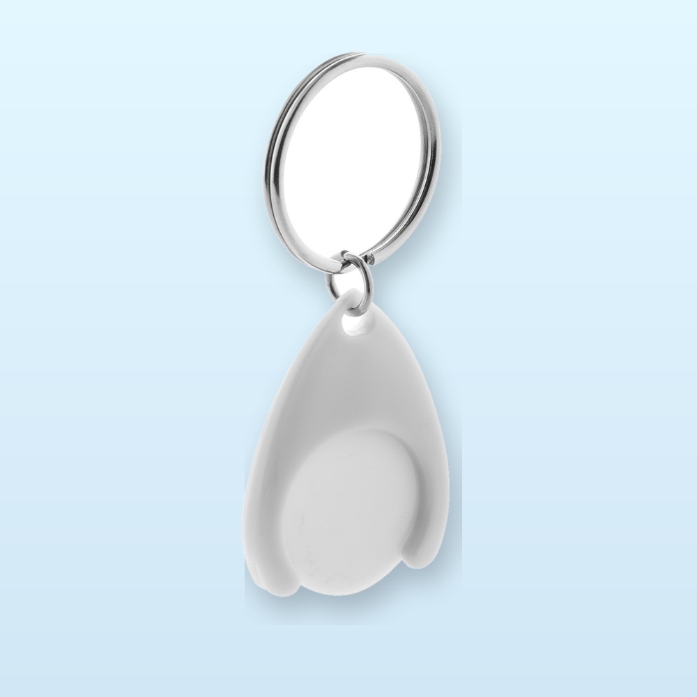 portachiavi con gettone - bianco