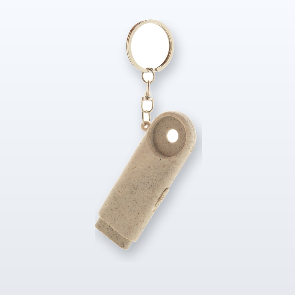 portachiavi con gettone - naturale