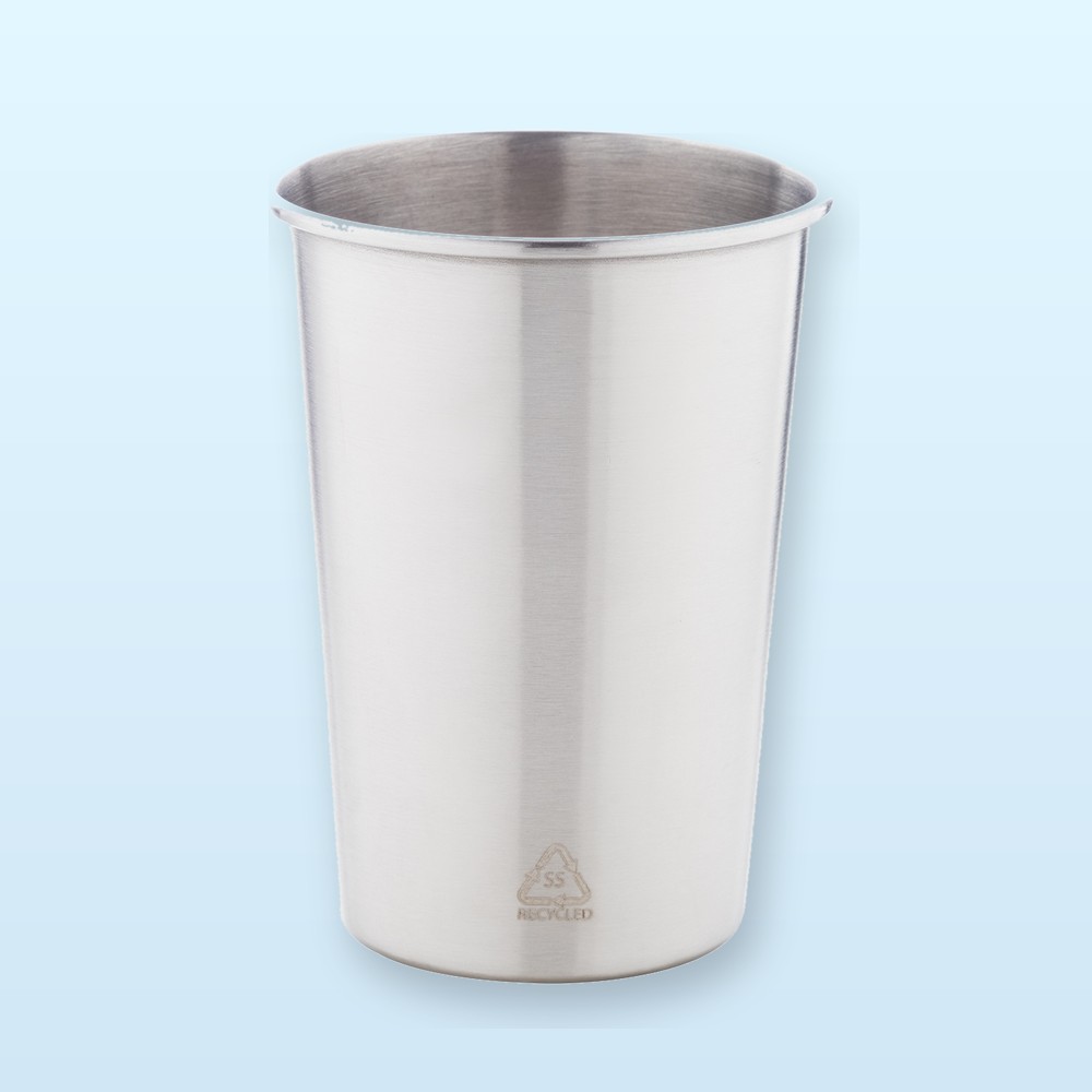 Bicchiere in acciaio inox riciclato - argento
