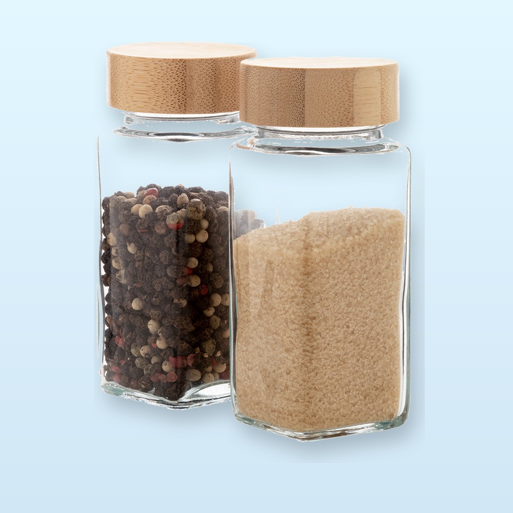 Set porta spezie - trasparente - naturale