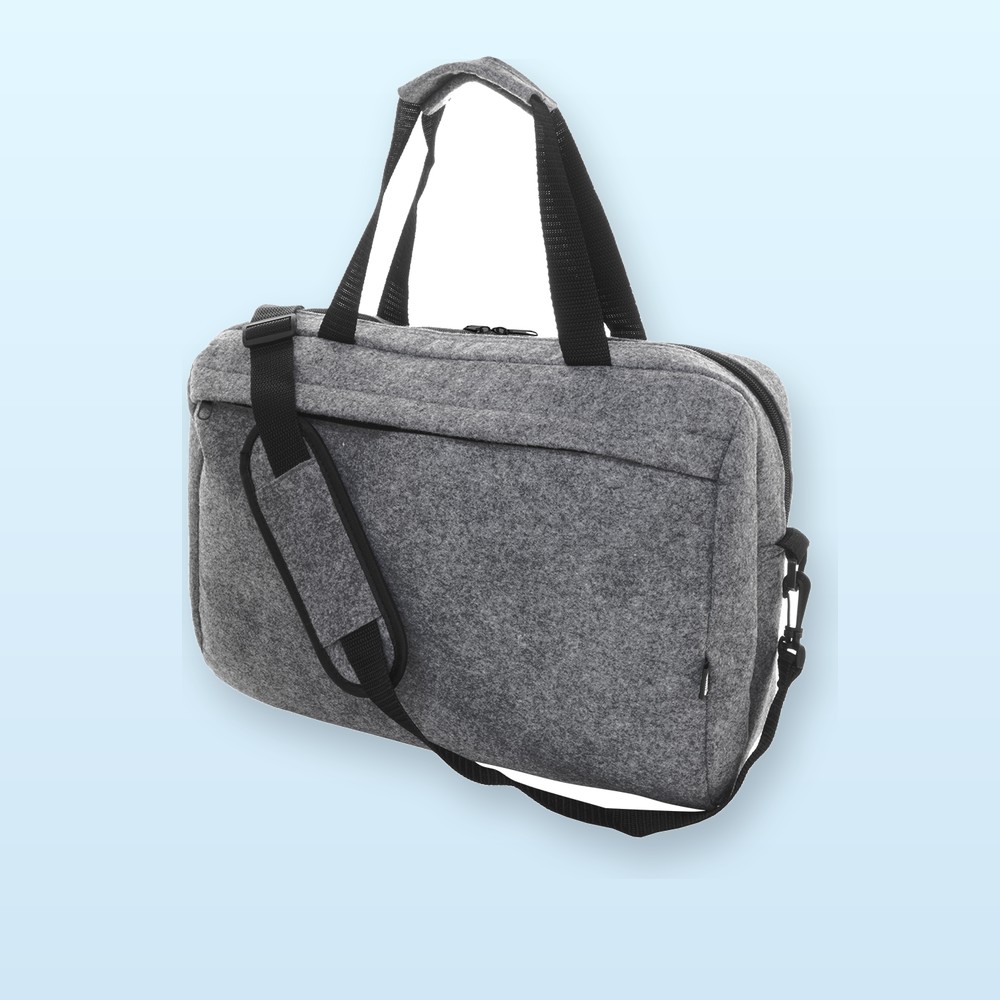 Borsa portadocumenti in feltro RPET - grigio