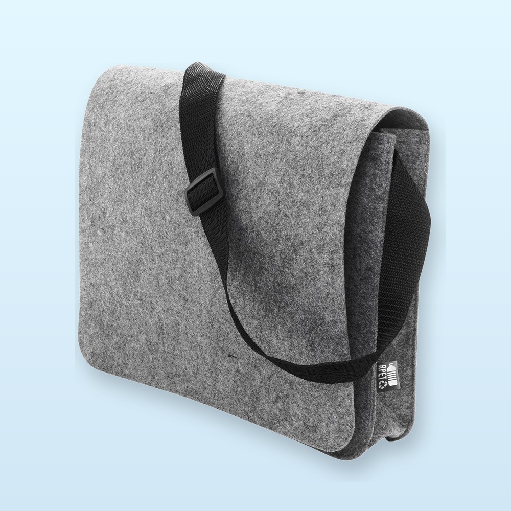 Borsa a tracolla in feltro RPET - grigio