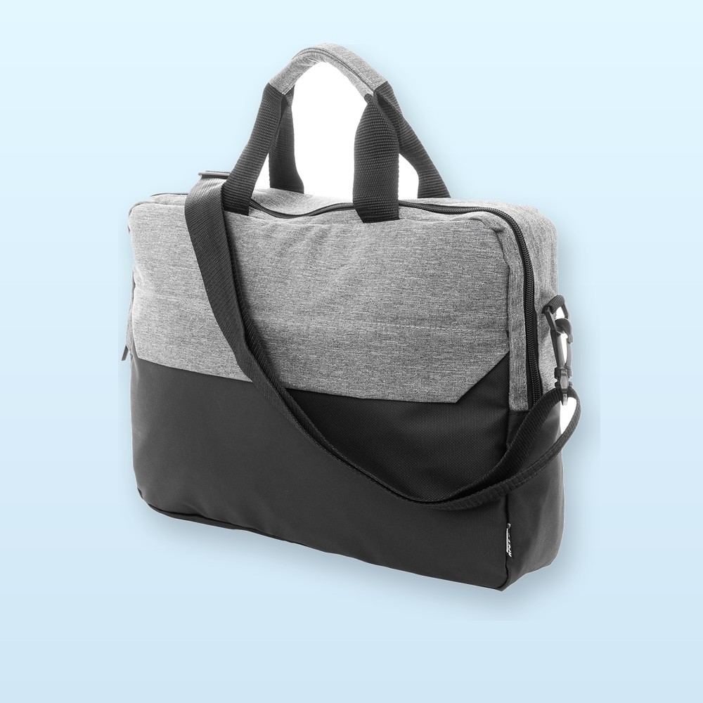 Borsa portadocumenti in RPET - grigio - nero