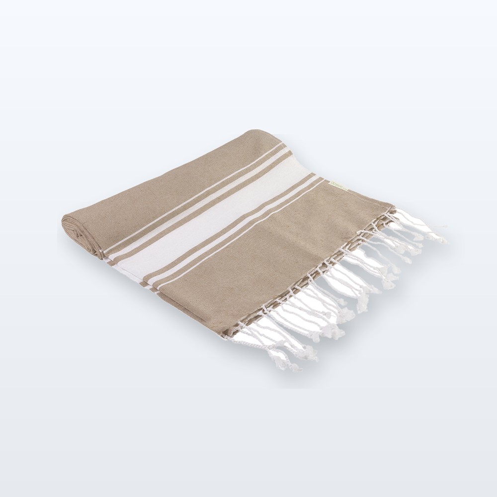 telo mare in cotone riciclato - naturale