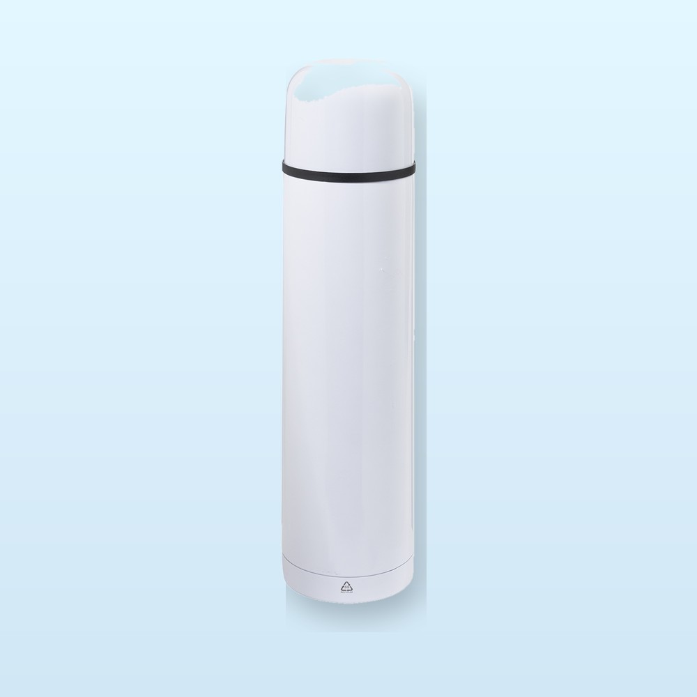 Thermos in acciaio riciclato - bianco