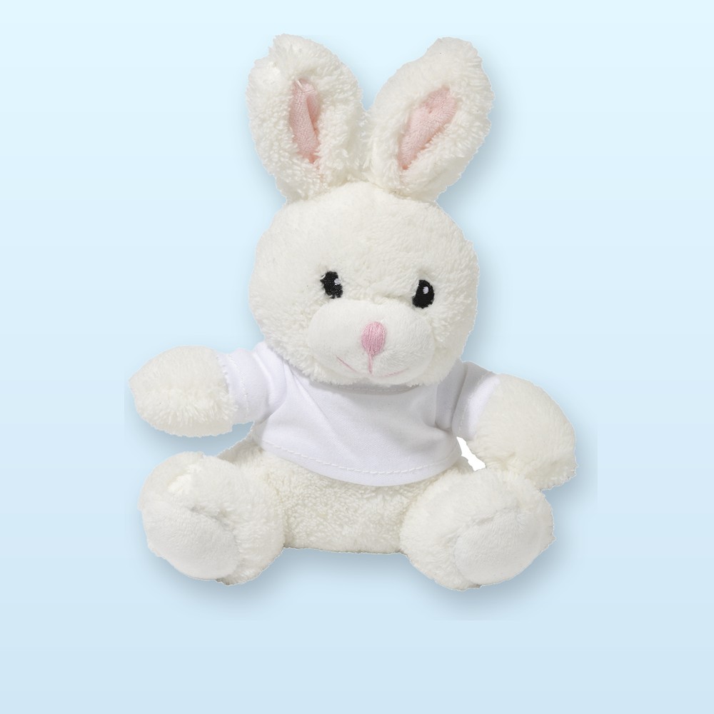 Coniglietto di peluche in RPET - bianco
