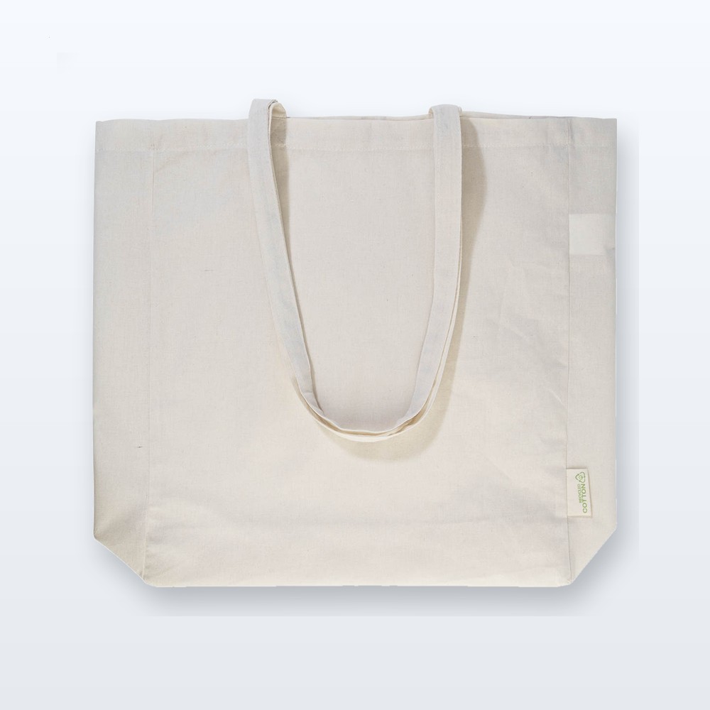 Shopper in cotone riciclato - naturale