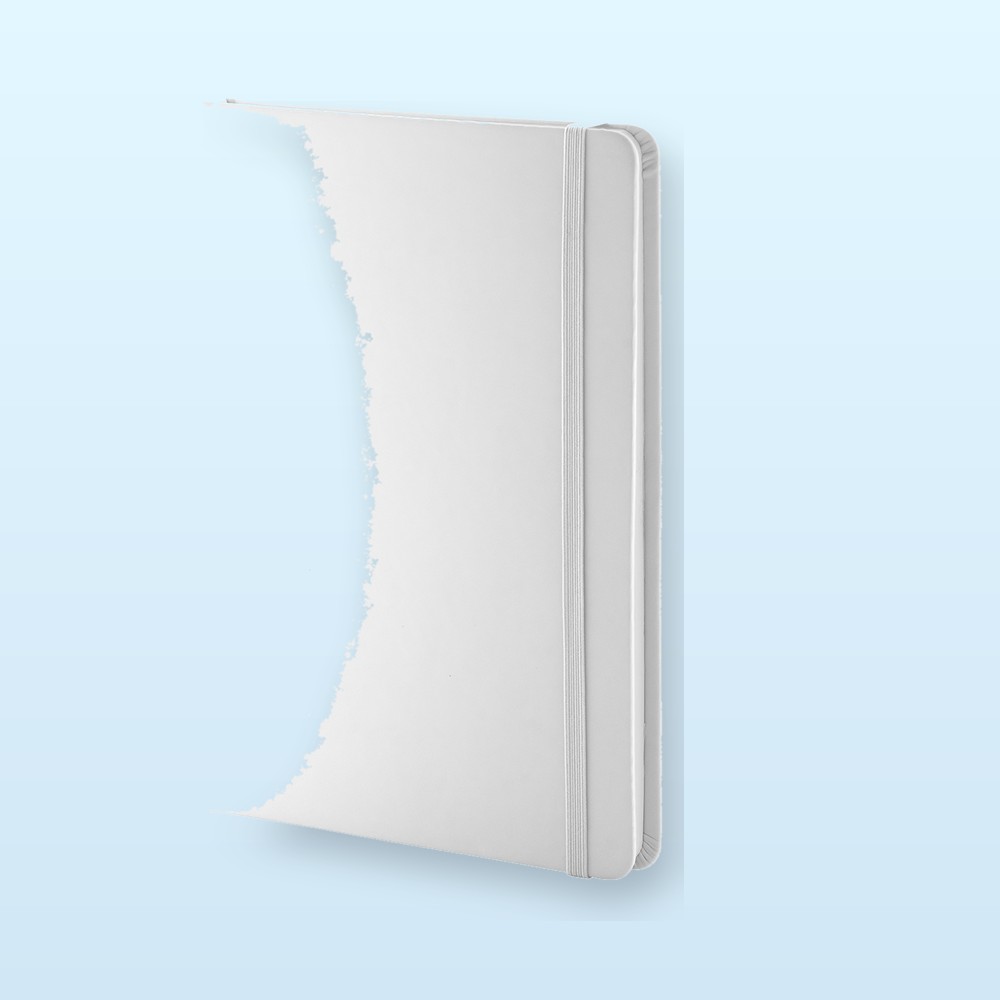 Quaderno in PU riciclata (RPU) - bianco