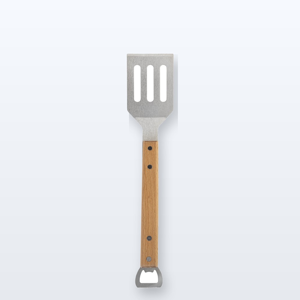 Spatola per barbecue - naturale - argento