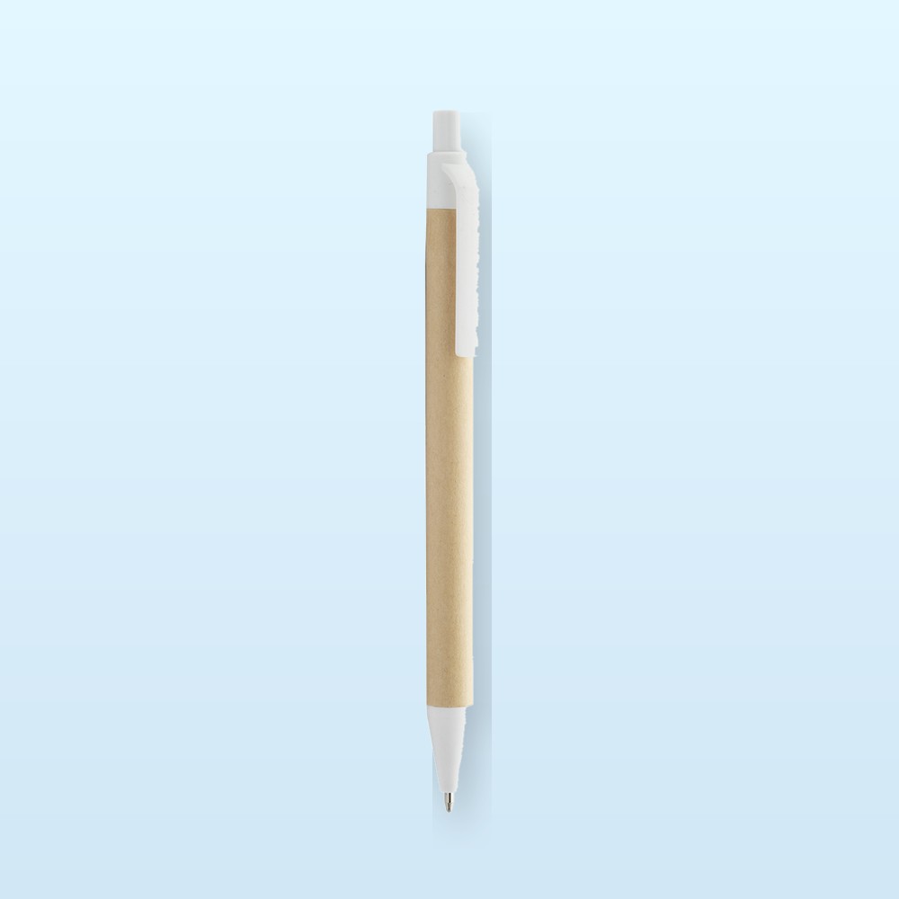 penna a sfera - bianco - naturale