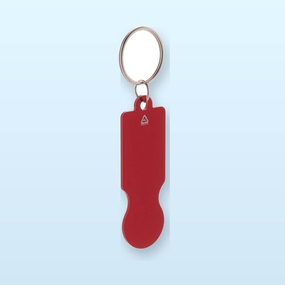Portachiavi con gettone - rosso